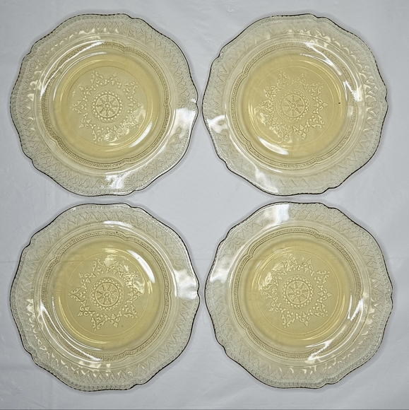 Antique 1930's Federal Glass Patrician Spoke Pattern Bread Plate - Picture 1 of 8